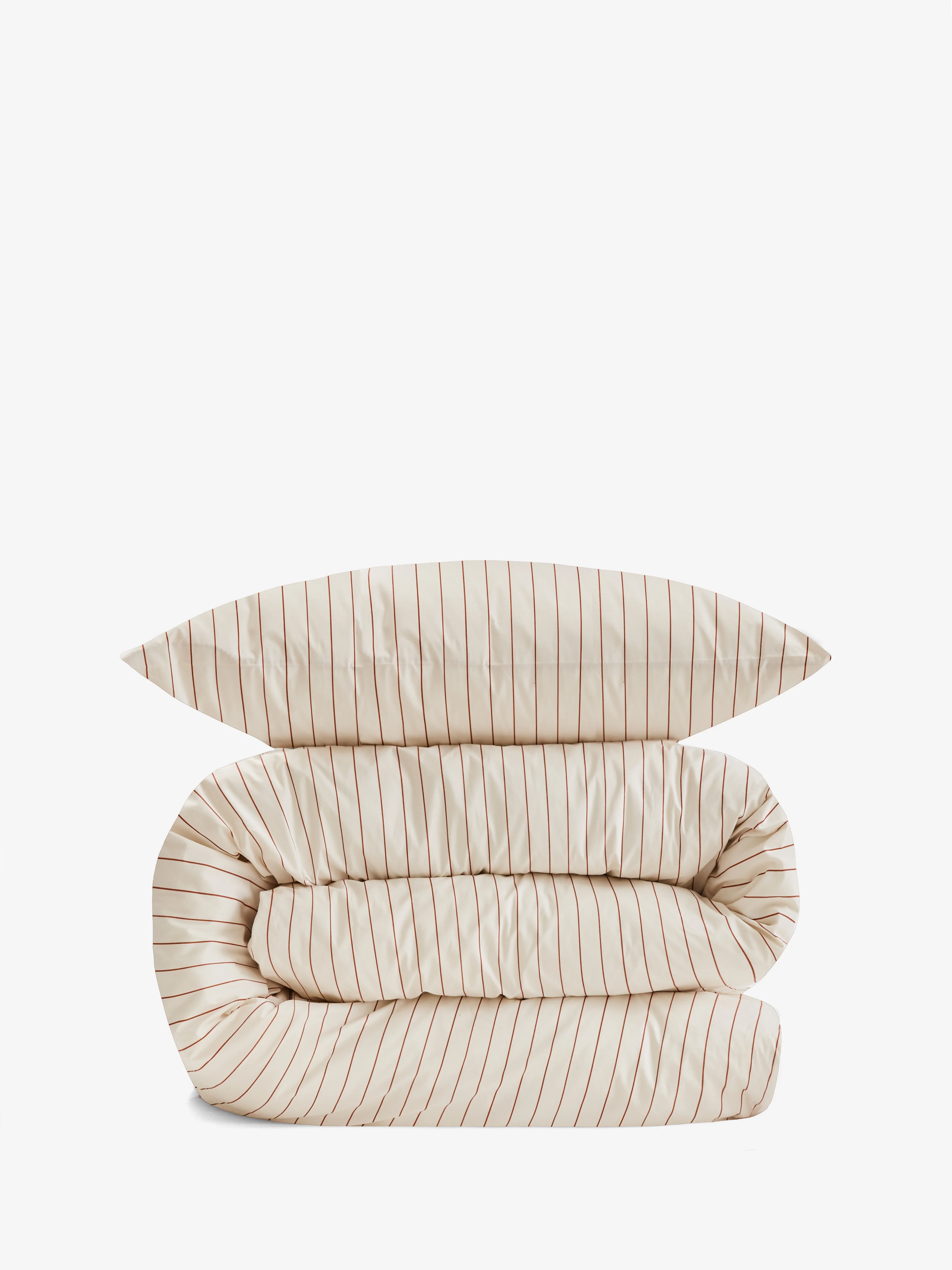 סט מצעי פרקל Stripes Terracotta